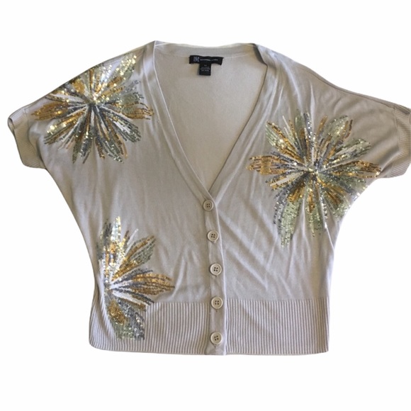 INC -Button down sequin cardigan (Size: Medium) NWOT - Picture 1 of 8